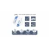 Set autocolante adezive 4 buc, alb