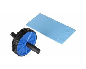 Roata pentru intarirea musculaturii abdomenului, AB Double Wheel, Albastru