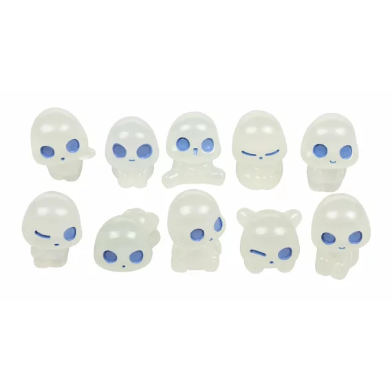 Set 10 ornamente decorative fosforescente Alien, verde