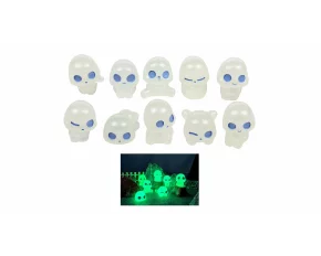 Set 10 ornamente decorative fosforescente Alien, verde