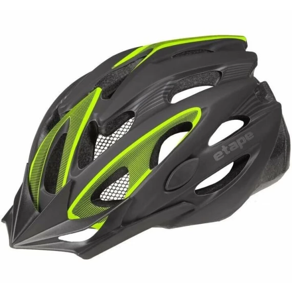 Biker casca pentru bicicleta, negru-galben fluo
