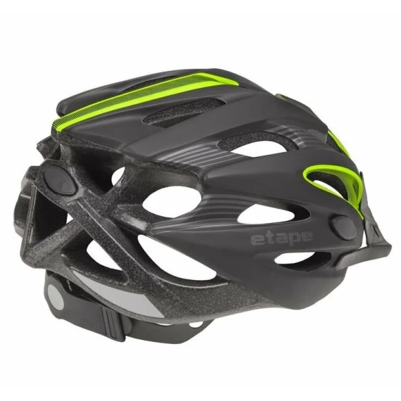 Biker casca pentru bicicleta, negru-galben fluo