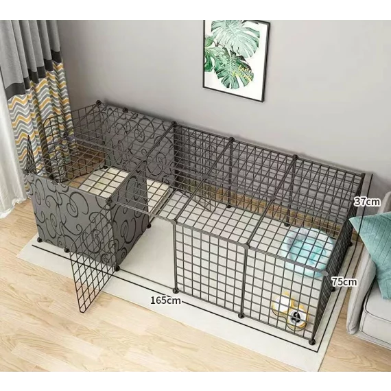 Tarc pentru caini, pisici si animale mici, Merco Block, dimensiuni 161 x 75 x 37 cm, culoare negru