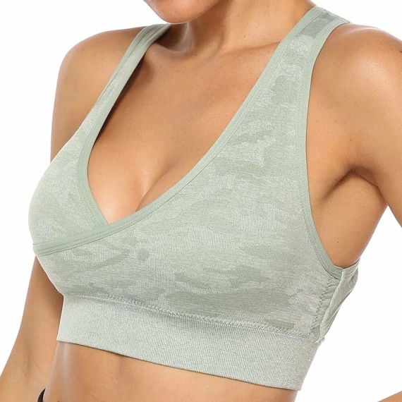 Bustiera sport Cut verde