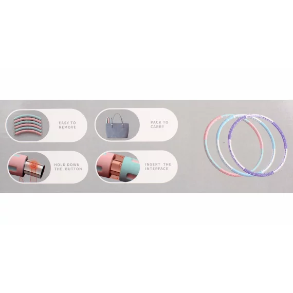 Cerc gimnastica Hula Hoop Foam, albastru
