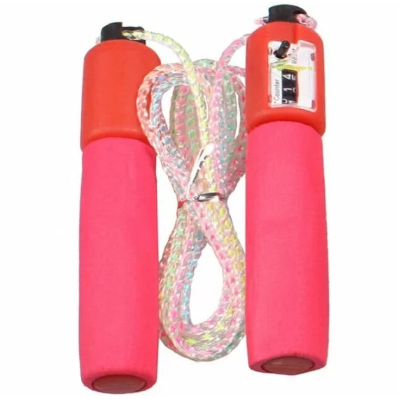 Coarda sarituri cu contor, lungime ajustabila JR 33 roz