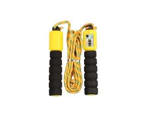 Coarda sarituri  JR 34, cu contor, lungime ajustabila, galben