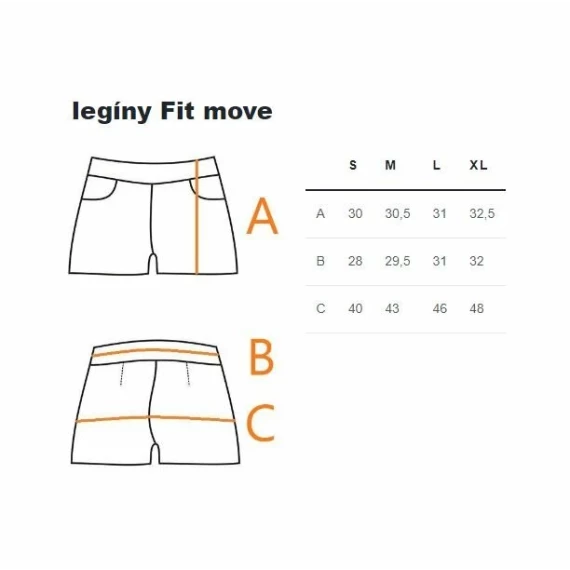 Colanti scurti Fit Move negru