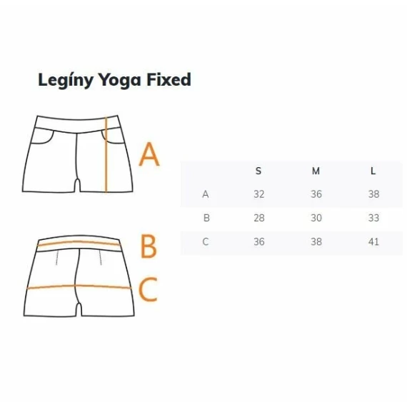Colanti scurti Yoga Fixed aqua
