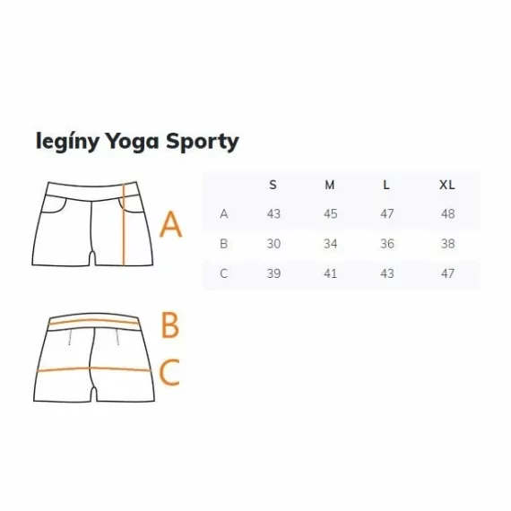 Colanti scurti Yoga Sporty albastru