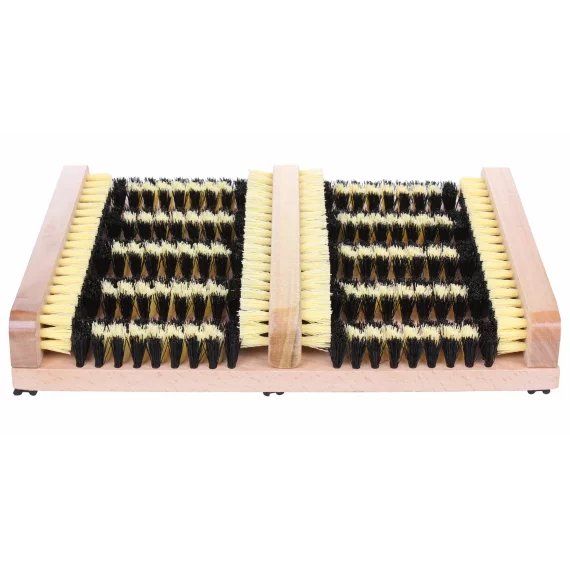 Curatator incaltaminte Shoe Cleaner din lemn cu perii laterale 36 x 27 x 5,5