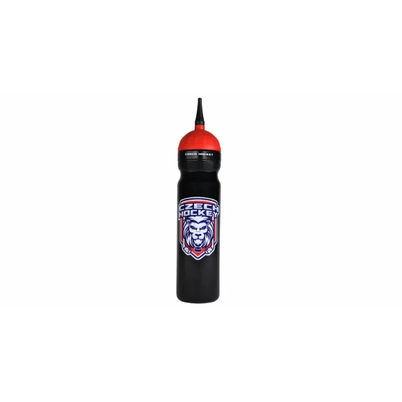Sticla sport cu pai pentru hochei Czech Lion, negru