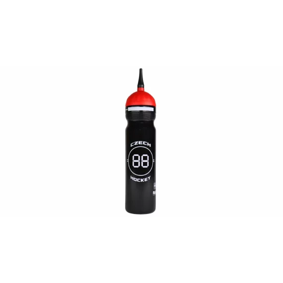 Sticla sport cu pai pentru hochei Czech Lion, negru
