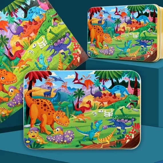 Dinosaurs puzzle dinozauri 100 de piese