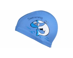 Dolphin children&#039;s swimming cap blue