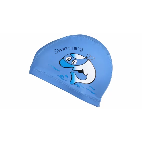 Dolphin children&#039;s swimming cap blue
