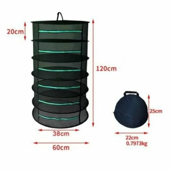 Plasa uscare plante, fructe, flori, ciuperci, Merco Dryer 120, 6 niveluri, 120 x 60cm