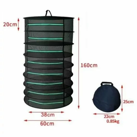 Plasa uscare plante, fructe, flori, ciuperci, Merco Dryer 160, 8 niveluri, 160 x 60cm