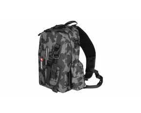 Rucsac pentru pescuit Merco Fisherman, negru-gri camuflaj