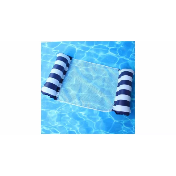 Float Stripe inflatable pool lounger navy