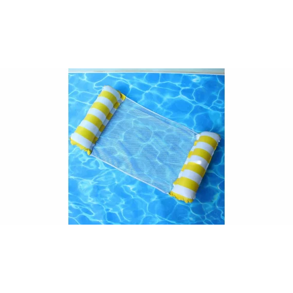 Float Stripe inflatable pool lounger yellow