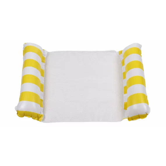 Float Stripe inflatable pool lounger yellow
