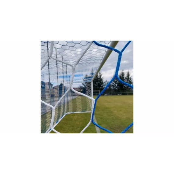 Plasa poarta fotbal HEX M120, alb-albastru