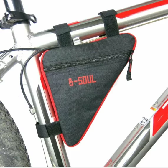 Geanta pentru cadru bicicleta Triangle 1.0 negru-rosu