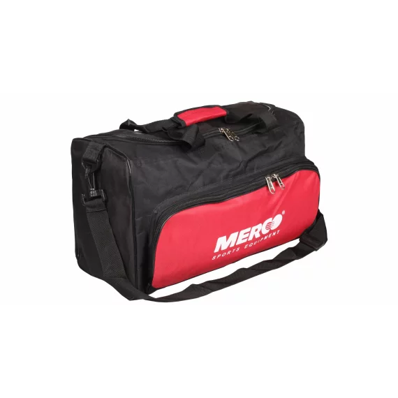Geanta sport 101, 45x25x21cm, negru-rosu