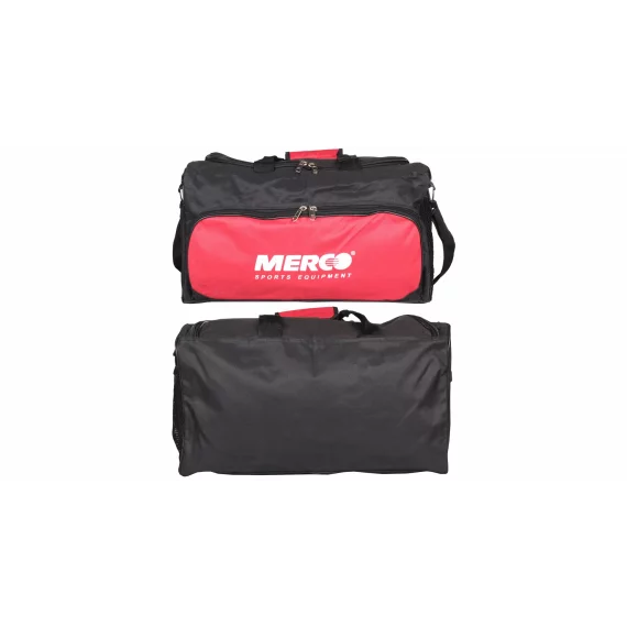 Geanta sport 101, 45x25x21cm, negru-rosu