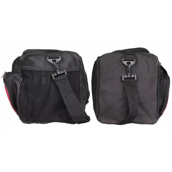 Geanta sport 101, 45x25x21cm, negru-rosu