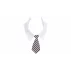 Gentledog cravata pentru caini, negru-alb