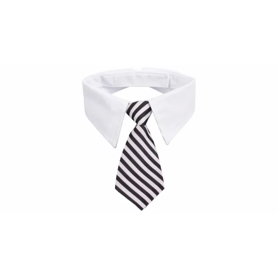 Gentledog cravata pentru caini, negru-alb