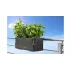 Ghiveci balcon cu auto-udare Cobble Trio alb