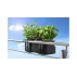 Ghiveci balcon cu auto-udare Cobble Trio alb