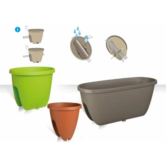 Ghiveci balustrada Balconia OVI taupe