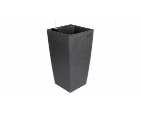 Ghiveci cu sistem auto-irigare Delto Stone, 25 x 46 cm, antracit