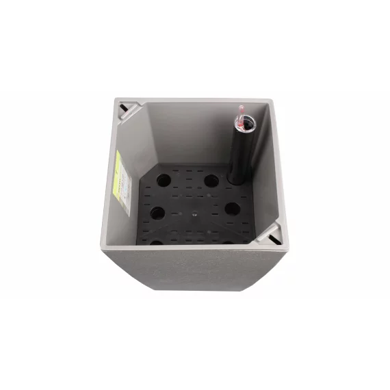 Ghiveci cu sistem auto-irigare Delto Stone, 25 x 46 cm, gri