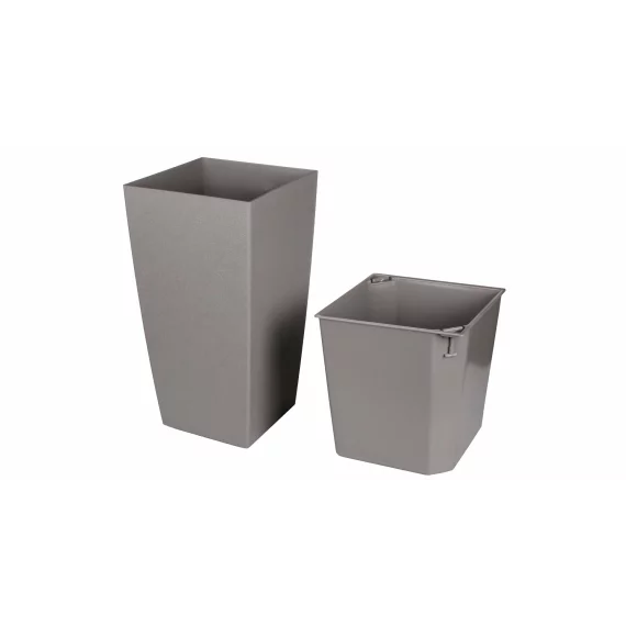 Ghiveci cu sistem auto-irigare Delto Stone, 25 x 46 cm, gri