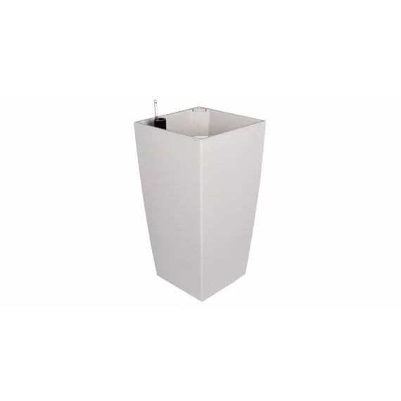 Ghiveci cu sistem auto-irigare Delto Stone, 30 x 58 cm, alb