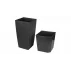Ghiveci cu sistem auto-irigare Delto Stone, 30 x 58 cm, antracit