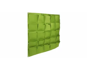 Ghiveci de plantare pentru perete, verde cu 25 de buzunare