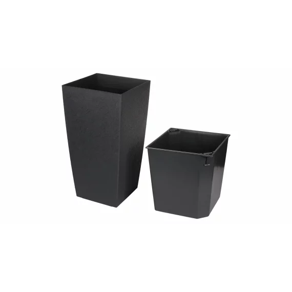 Ghiveci decorativ Eliot Stone 25 x 46 cm, antracit