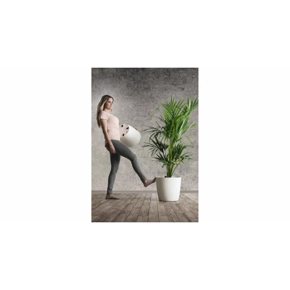 Ghiveci decorativ Ella Twist &#039;n&#039; Roll alb