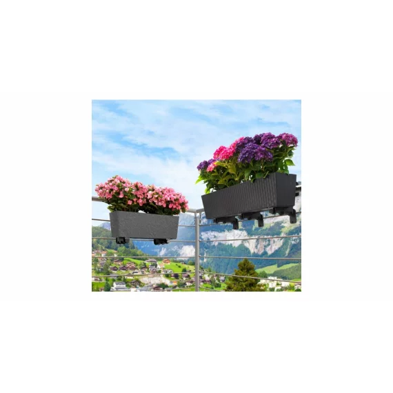 Ghiveci decorativ Florence Stone, 75cm, alb