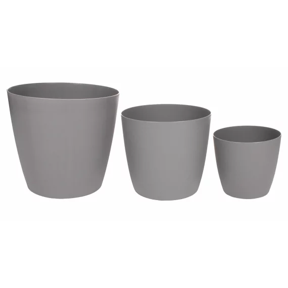 Ghiveci decorativ pentru flori Ella Twist &#039;n&#039; Roll gri