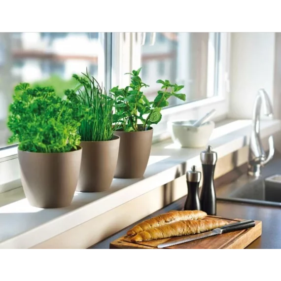 Ghiveci flori decorativ Ella Lesk galben