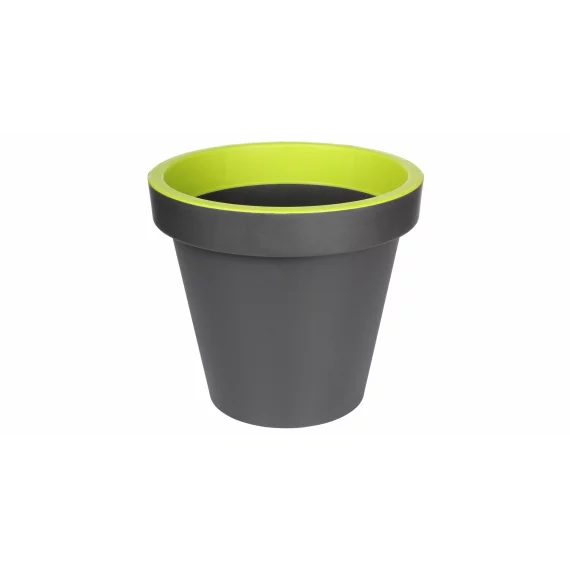 Ghiveci flori Metro Twist &#039;n&#039; Roll antracit-verde