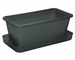 Ghiveci pentru fereastra cu farfurie Small antracit