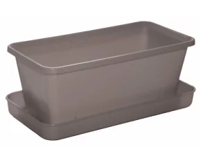 Ghiveci pentru fereastra cu farfurie Small taupe